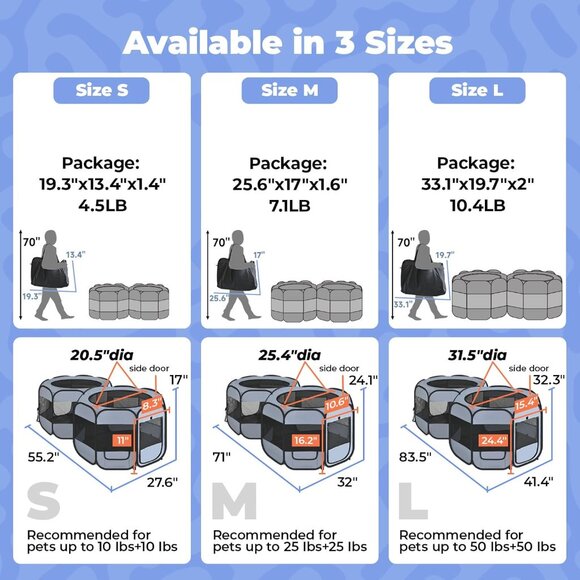 Foldable Indoor Outdoor Pop Up Playpen for Dogs & Cats - Easy Setup & Transport - Picture 4 of 9